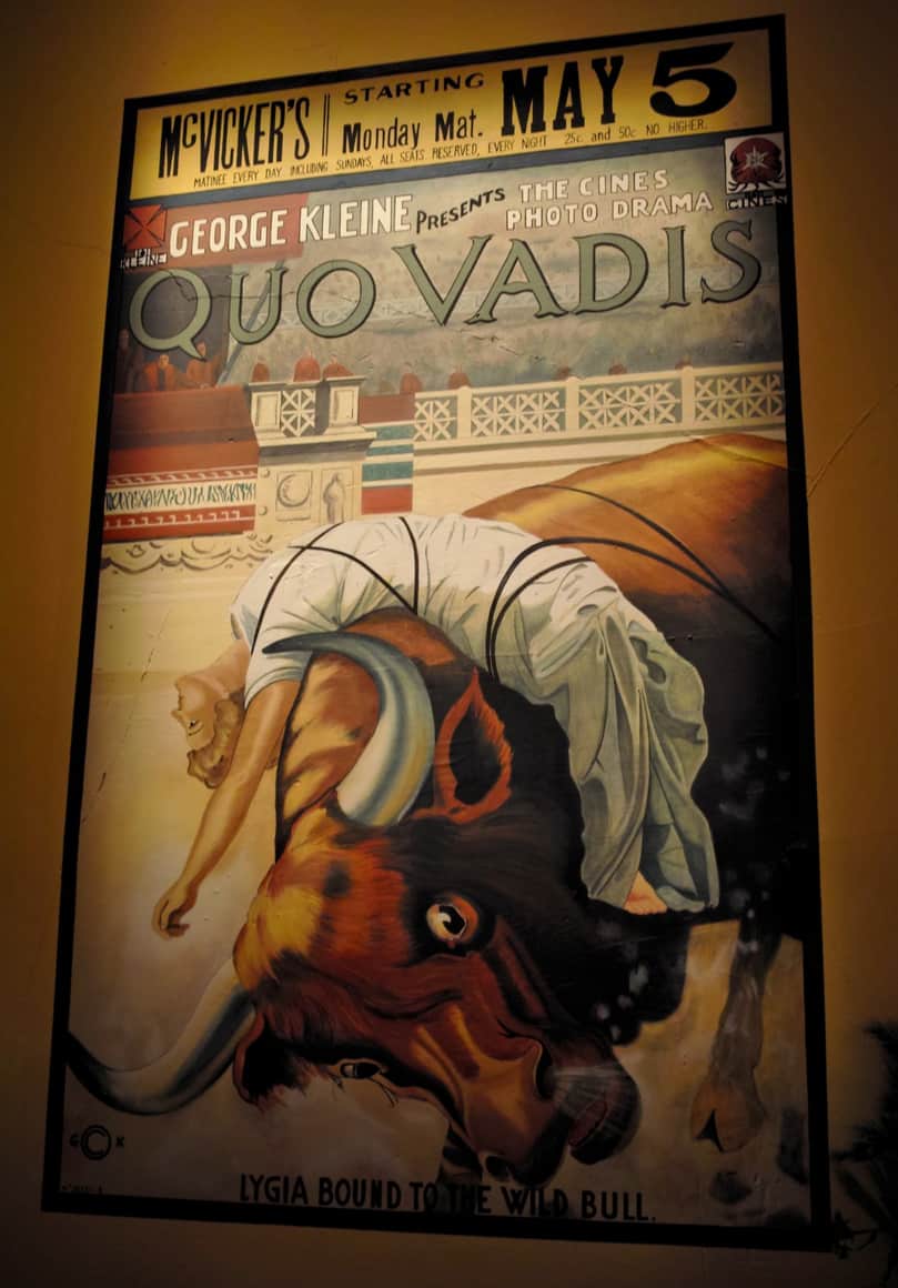 Affiche ancienne du film Quo Vadis.