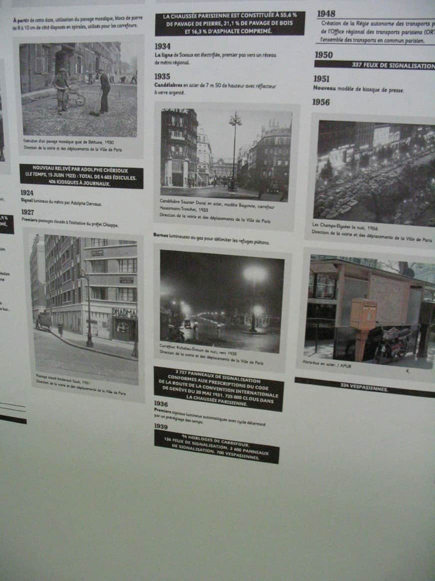 Document chronologique photographié dans une exposition.